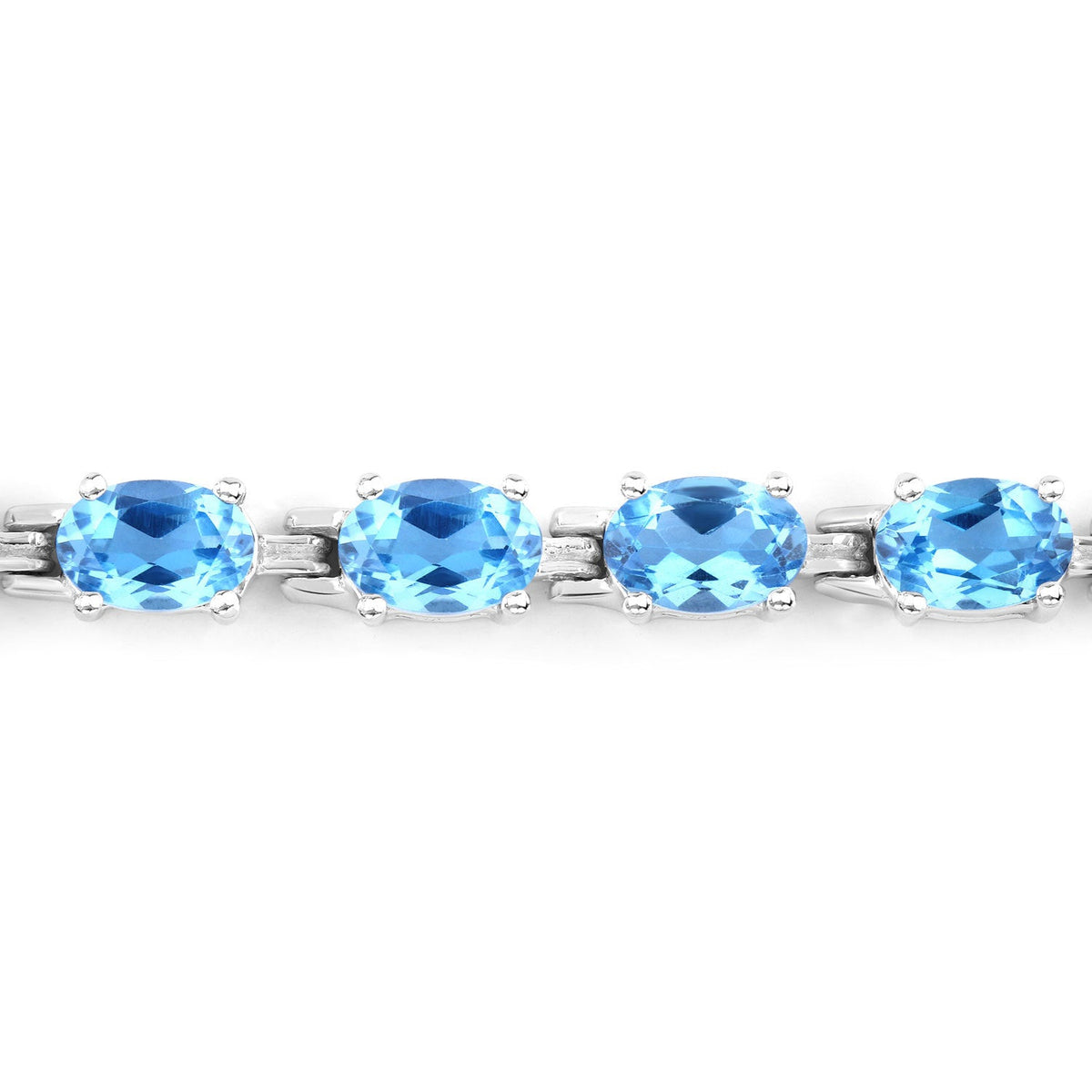Swiss Blue Topaz Sterling Silver Tennis Bracelet