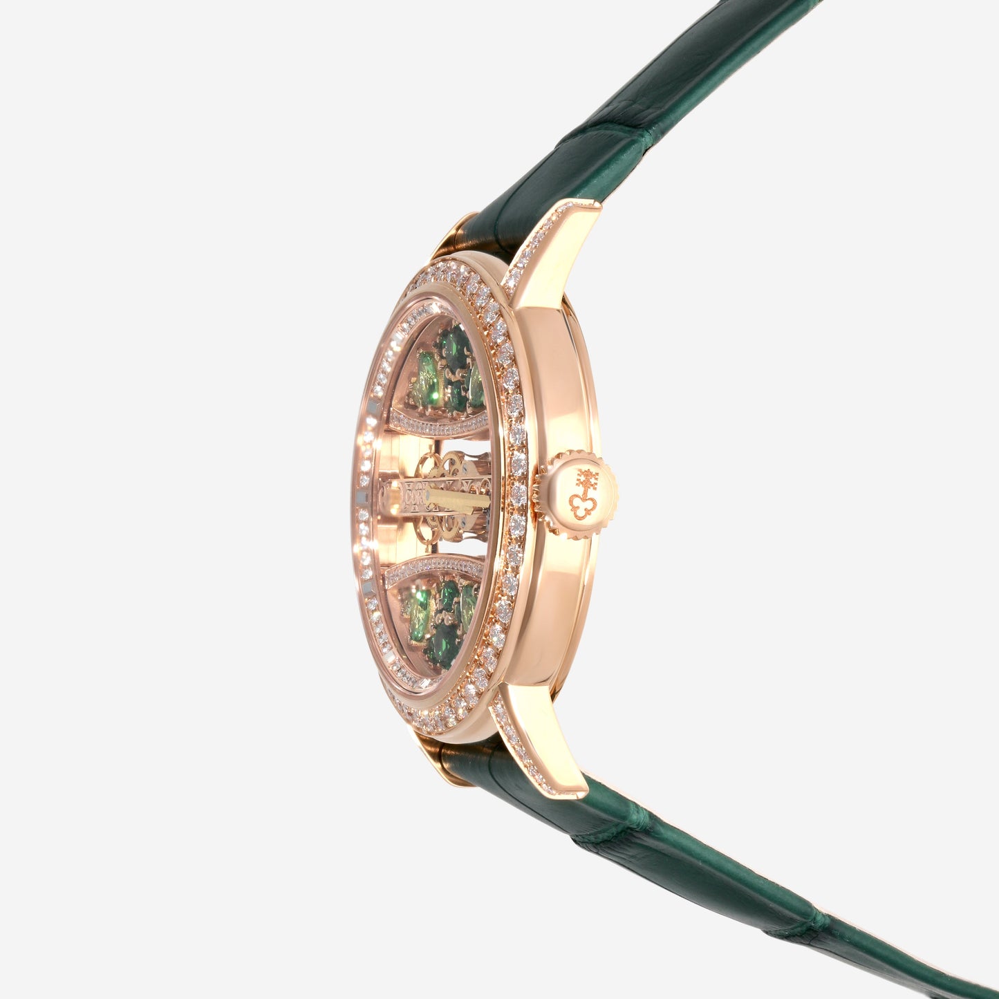 Corum Golden Bridge Round 39 18K Rose Gold Diamond Watch