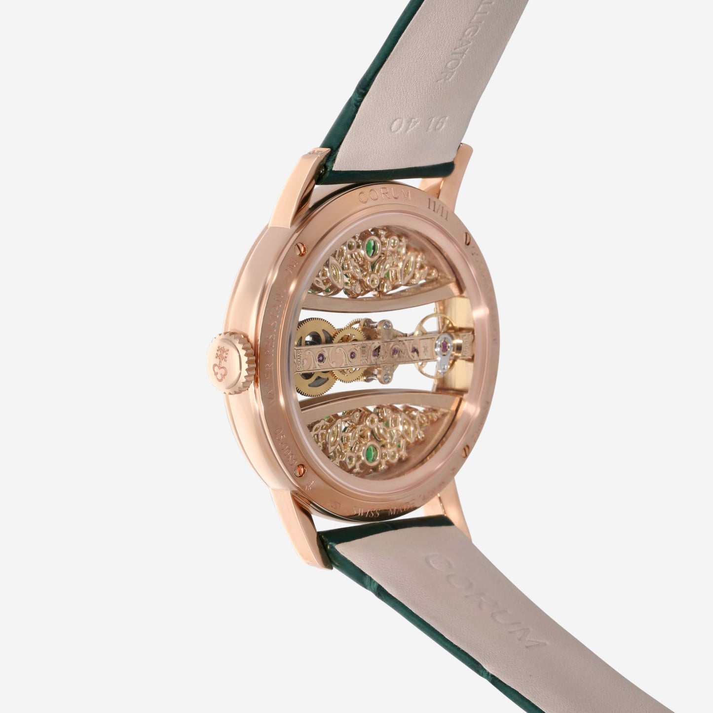 Corum Golden Bridge Round 39 18K Rose Gold Diamond Watch