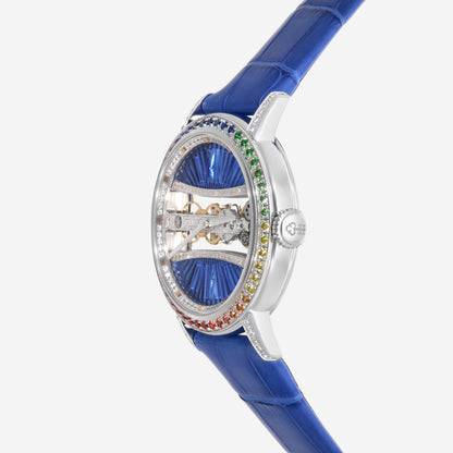 Corum Golden Bridge 39 Rainbow 18K White Gold Diamond Watch