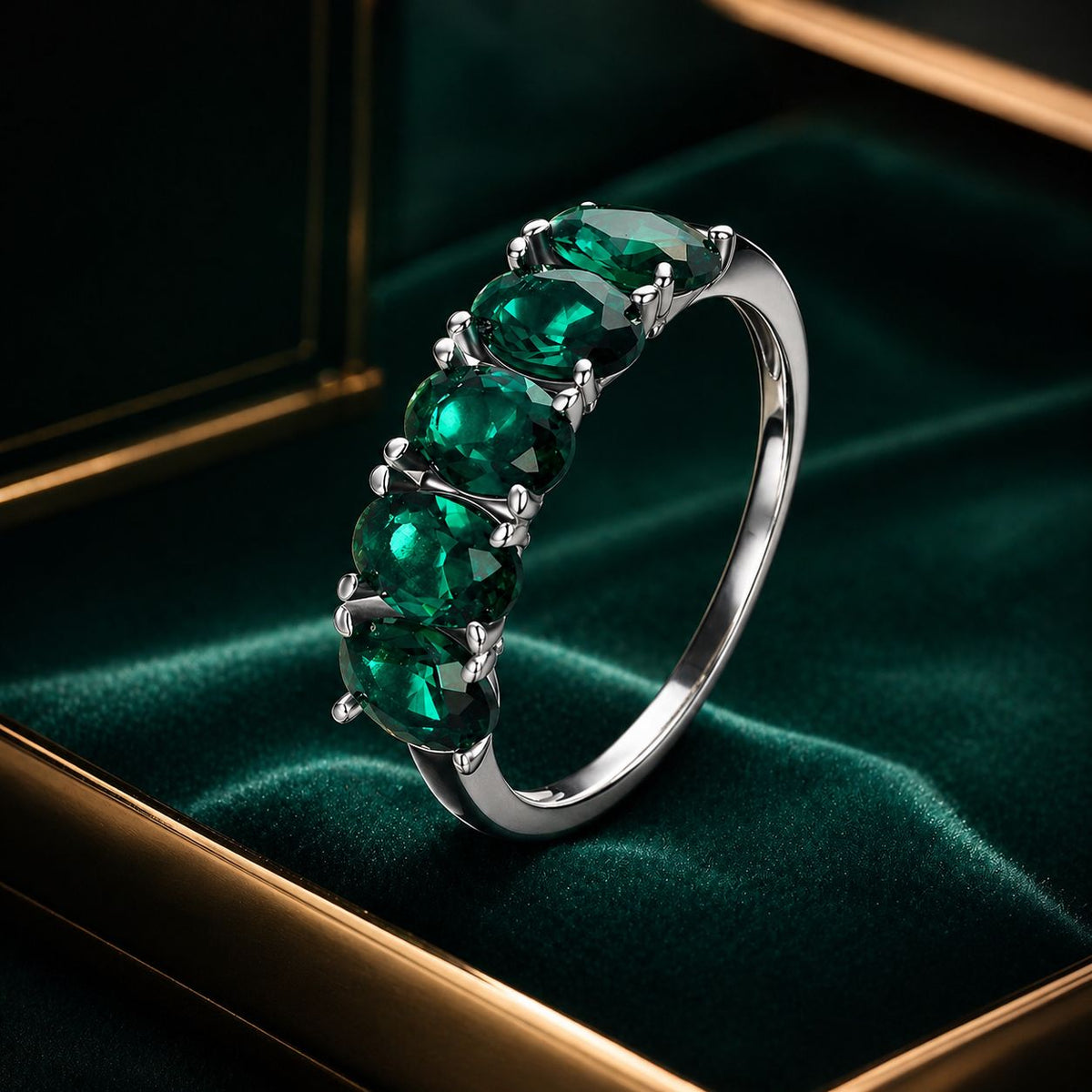 White Gold Plated Pavé Cubic Zirconia Ring