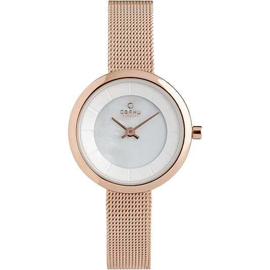 Obaku Stille Rose Gold Stainless Steel Watch