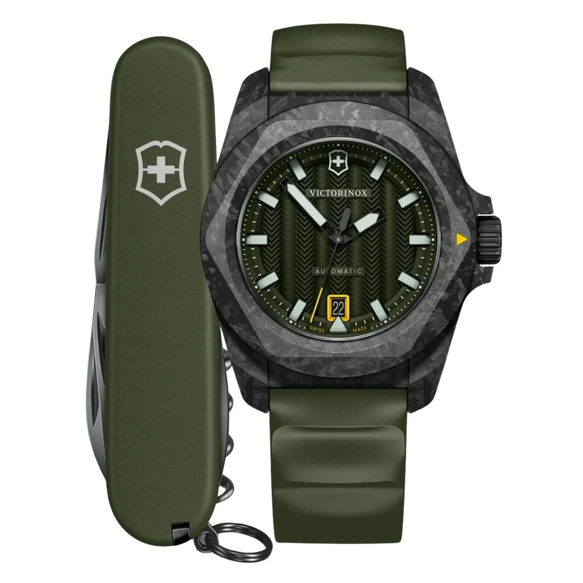 I.N.O.X. Carbon Green Silicone Watch