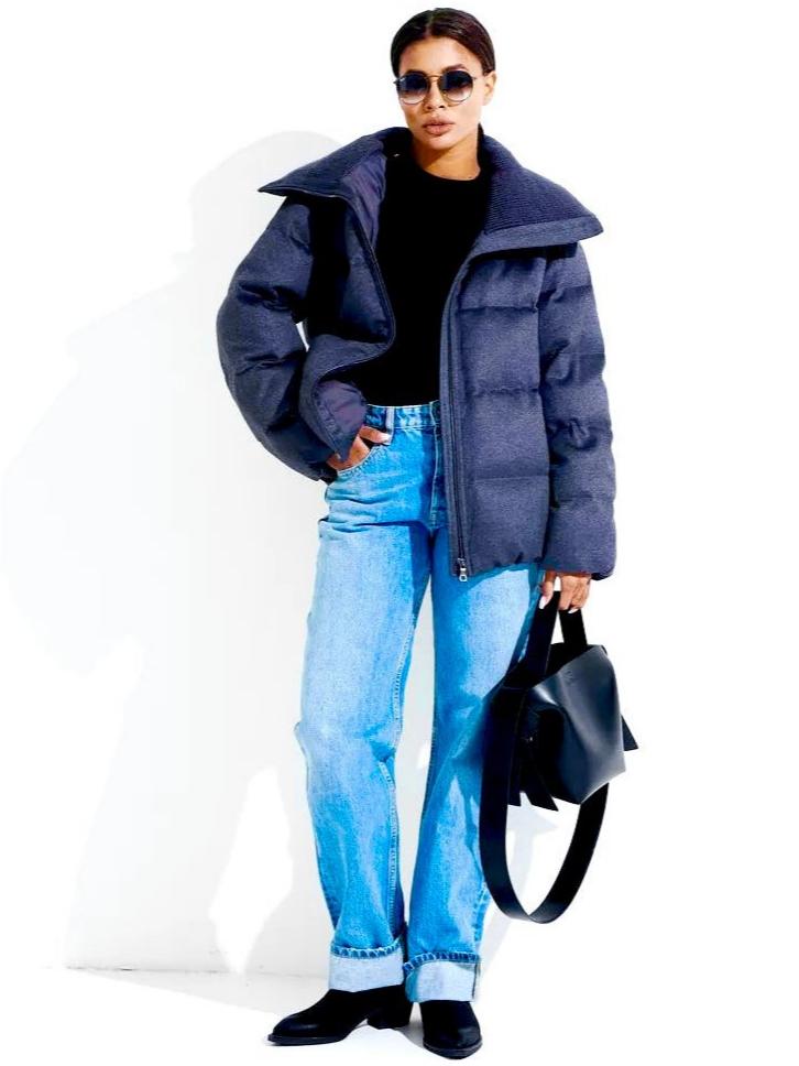 Australian Wool Silk Blend Down Coat