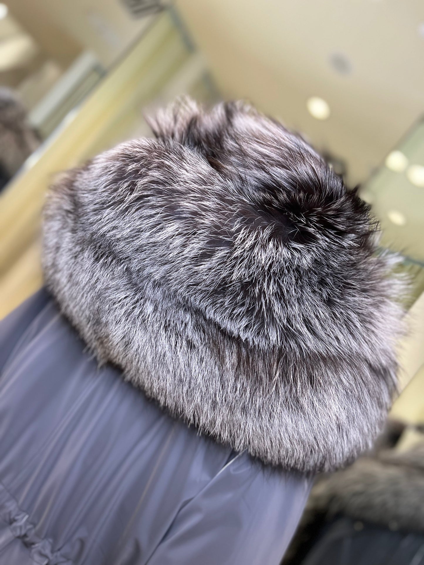 Silver Fox Fully Lined Hood Rabbit Insulated Parka