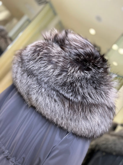 Silver Fox Fully Lined Hood Rabbit Insulated Parka