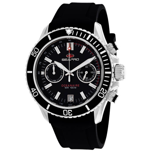 Seapro Thrash Black Dial Quartz Watch