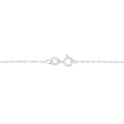 14K White Gold 2.00 Cttw Brilliant Round-Cut Diamond 7 Stone Flower Cluster 18" Pendant Necklace (H-I Color, SI2-I1 Clarity)