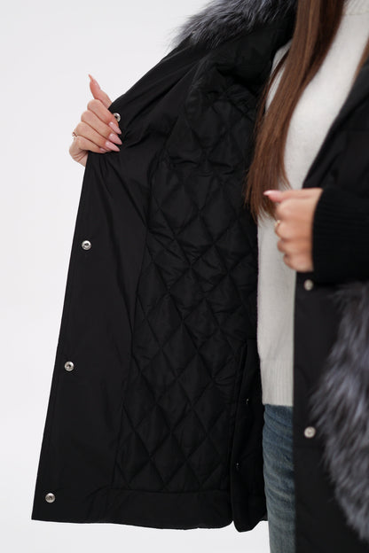 Silver Fox Down Fill Coat