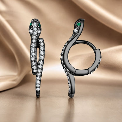 Sterling Silver Pavé Cubic Zirconia Hoop Earrings