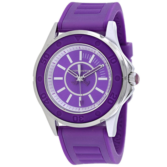 Rich Girl Purple Rubber Strap Watch