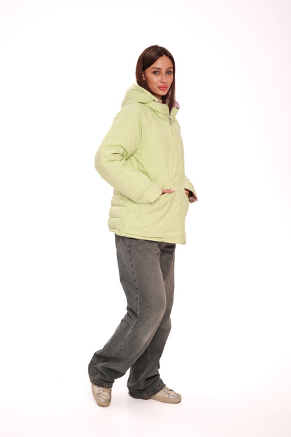 Reversible Demi-Season Jacket in Iris/Lemongrass