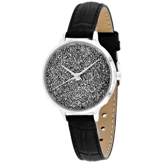 Roberto Bianci Gemma Black Leather Watch