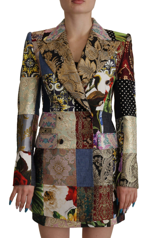 Dolce & Gabbana Multicolor Patchwork Double-Breasted Blazer