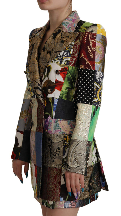 Dolce & Gabbana Multicolor Patchwork Double-Breasted Blazer