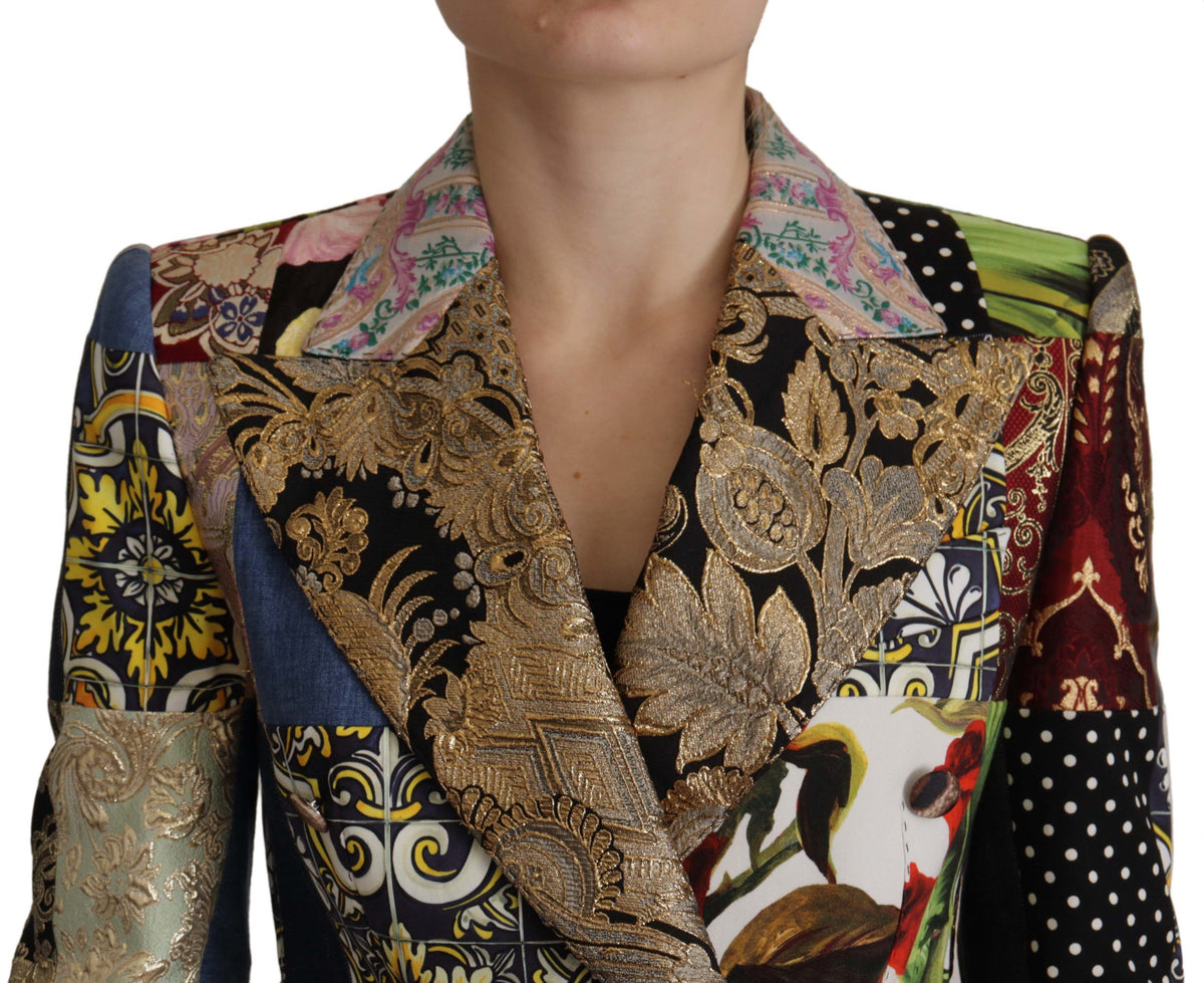 Dolce & Gabbana Multicolor Patchwork Double-Breasted Blazer