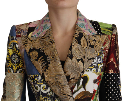 Dolce & Gabbana Multicolor Patchwork Double-Breasted Blazer