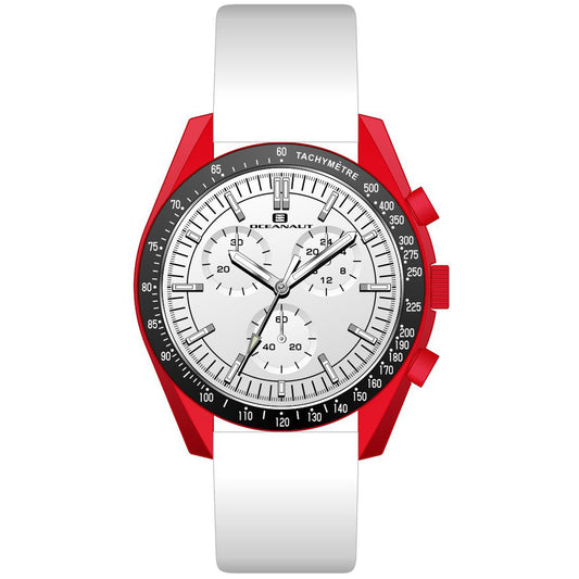 Oceanaut Orbit White Leather Strap Watch