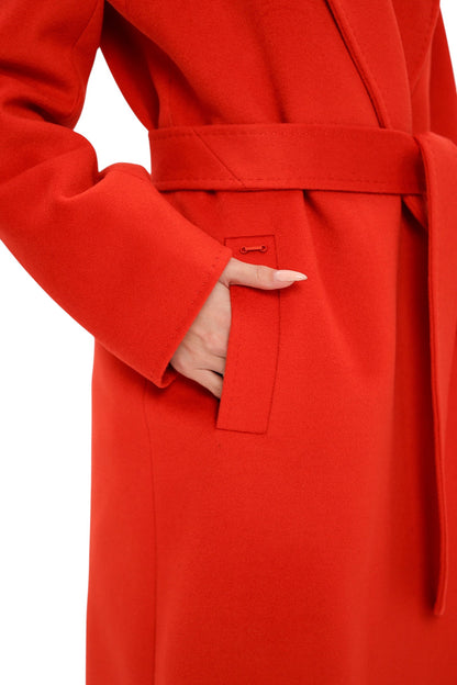 Chester Wool Cashmere Coat Sicily Red Coat