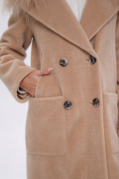 Lama Fur Virgin Wool Coat