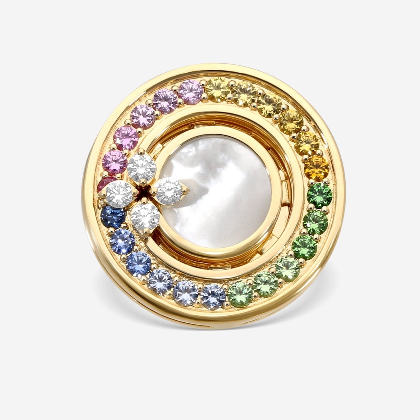 Roberto Coin Love in Verona 18K Yellow Gold Multistone Diamond Ring