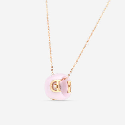 Damiani 18K Rose Gold & Ceramic Diamond Pendant Necklace