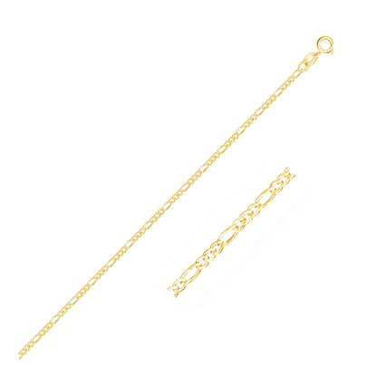 14K Yellow Gold Figaro Anklet