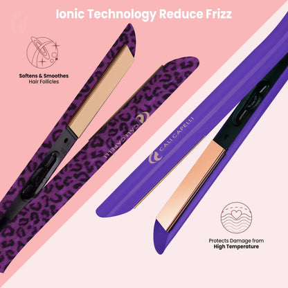 Limited: Pro-Series 1″ Titanium Hair Straightener Leopard