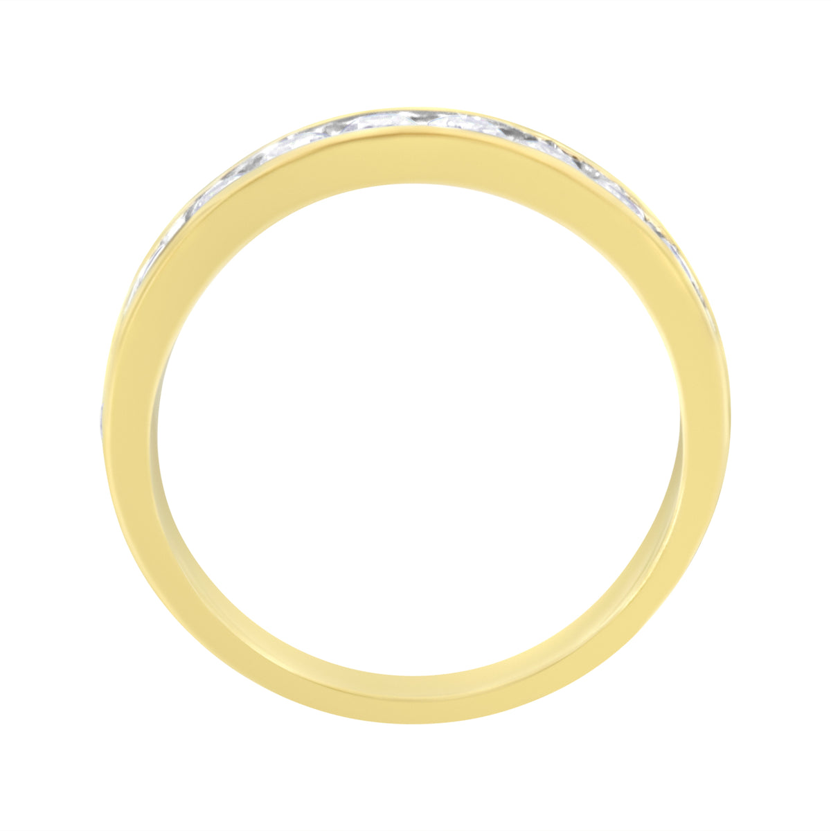 18K Yellow Gold 1.0 Cttw Round Diamond Channel Set Anniversary Band