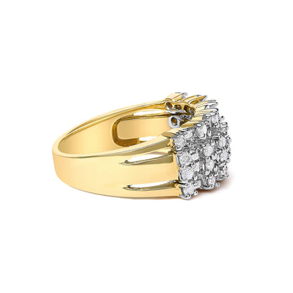 UndeniablyLuxe 1.0 Cttw. Diamond Multi-Row Band Ring