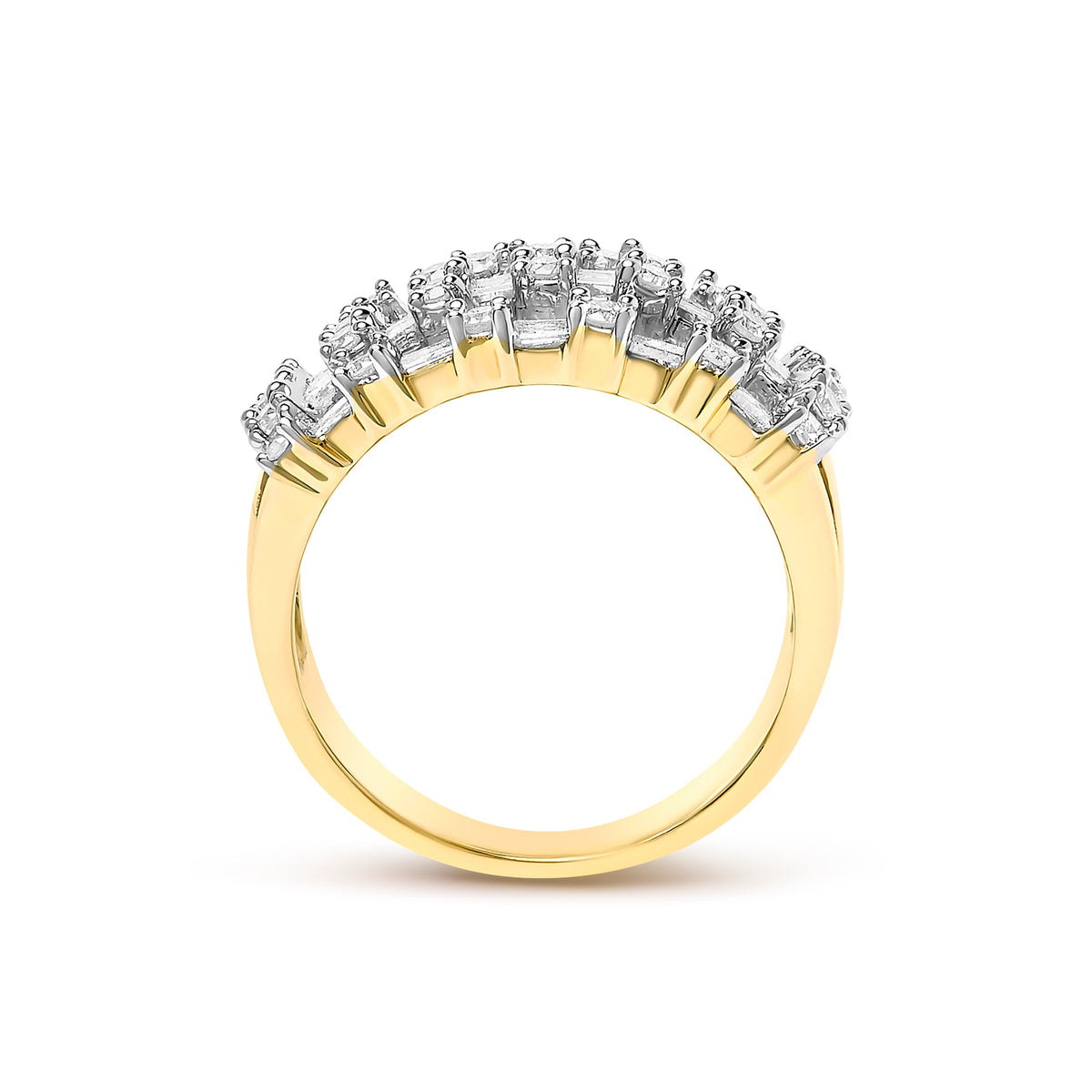 UndeniablyLuxe 1.0 Cttw. Diamond Multi-Row Band Ring
