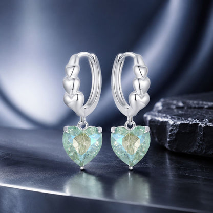 Sterling Silver Transparent Glass Earrings