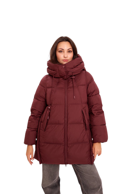 Burgundy Crush Insulated Bio-Down Coat