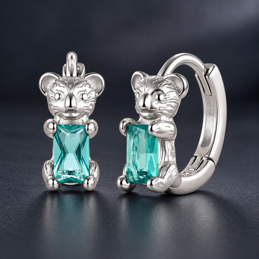 White Gold Plated Sterling Silver Pavé CZ Hoop Earrings