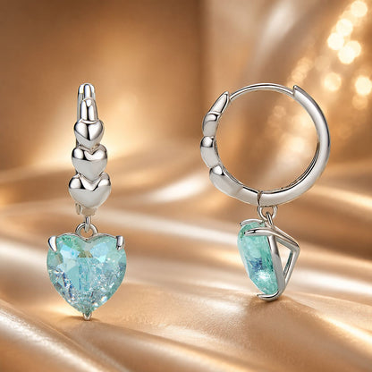 Sterling Silver Transparent Glass Earrings