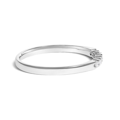 14K White Gold Diamond 7-Stone Band Ring