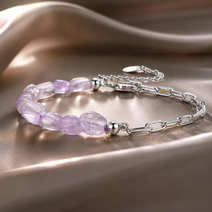 Sterling Silver White Gold Plated Crystal Bracelet