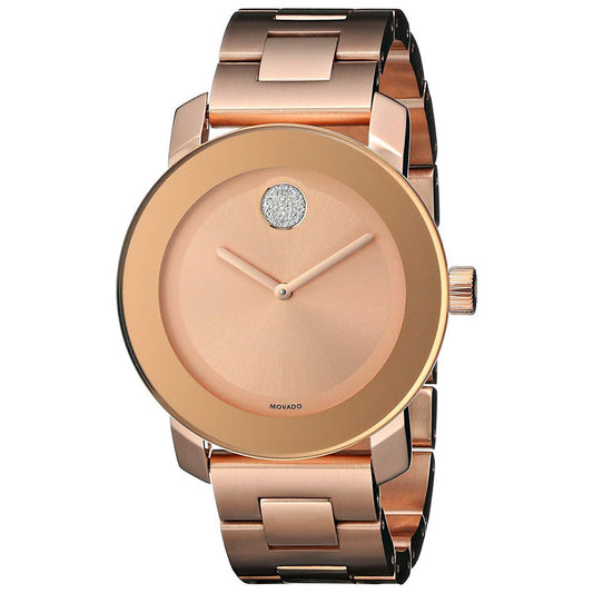 Movado Bold Rose Gold Stainless Steel Bracelet Watch