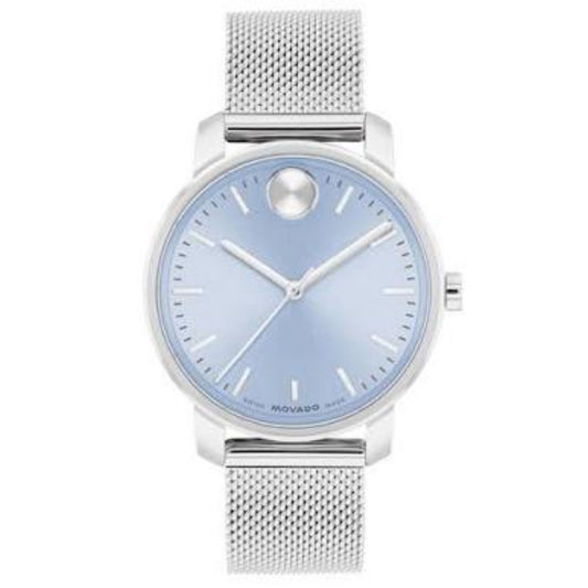 Stainless Steel Light Blue Dial Bracelet Watch