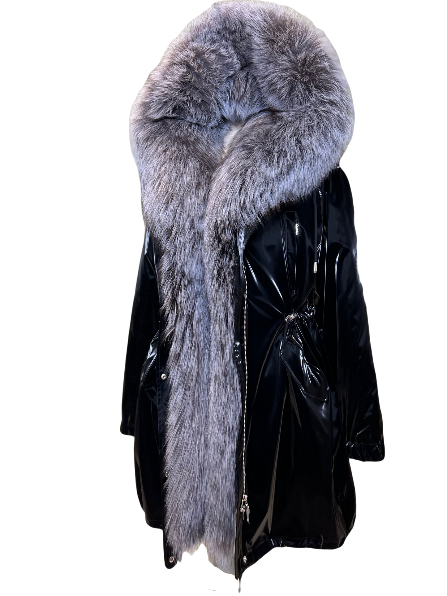 Silver Fox Fully Lined Hood Rabbit Insulated Parka