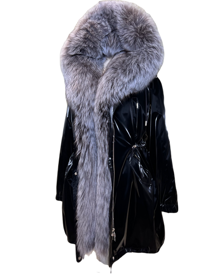 Silver Fox Fully Lined Hood Rabbit Insulated Parka