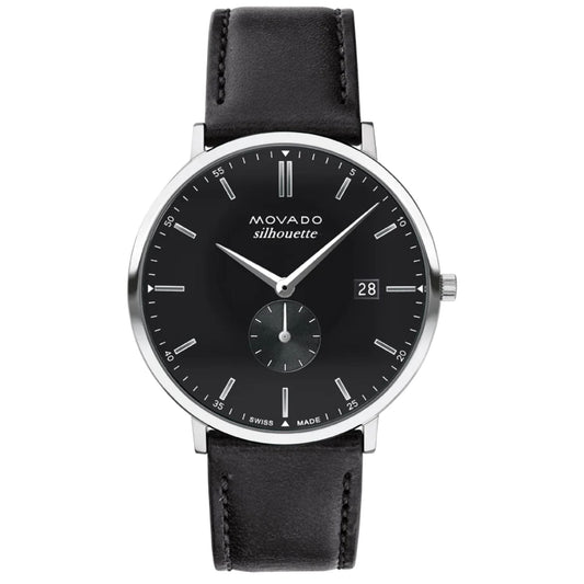 Men's Silhouette Stainless Steel Black Dial Watch