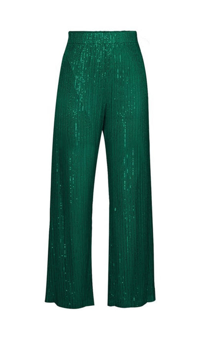Luxe Sequin Wide Leg Pants - Undeniably LUXE