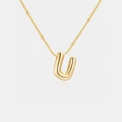 Gold-Plated Bubble Initial Necklace - Undeniably LUXE