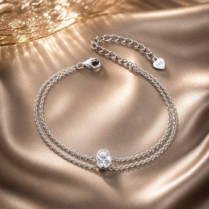925 Sterling Silver Moissanite Bracelet