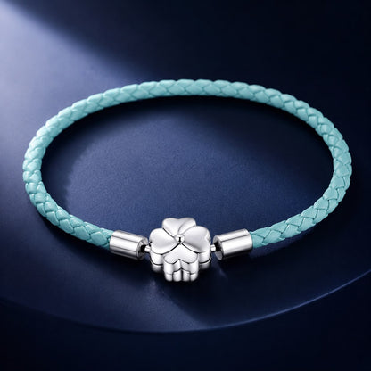 Sterling Silver and Leather Oxidized Bracelet