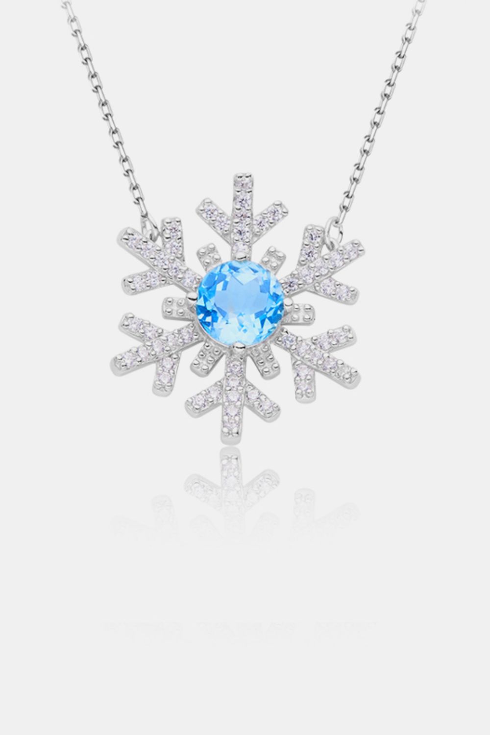 Topaz Snowflake Shape Necklace - Undeniably LUXE