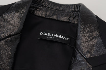 Dolce & Gabbana Black Cropped Cotton-Blend Blazer