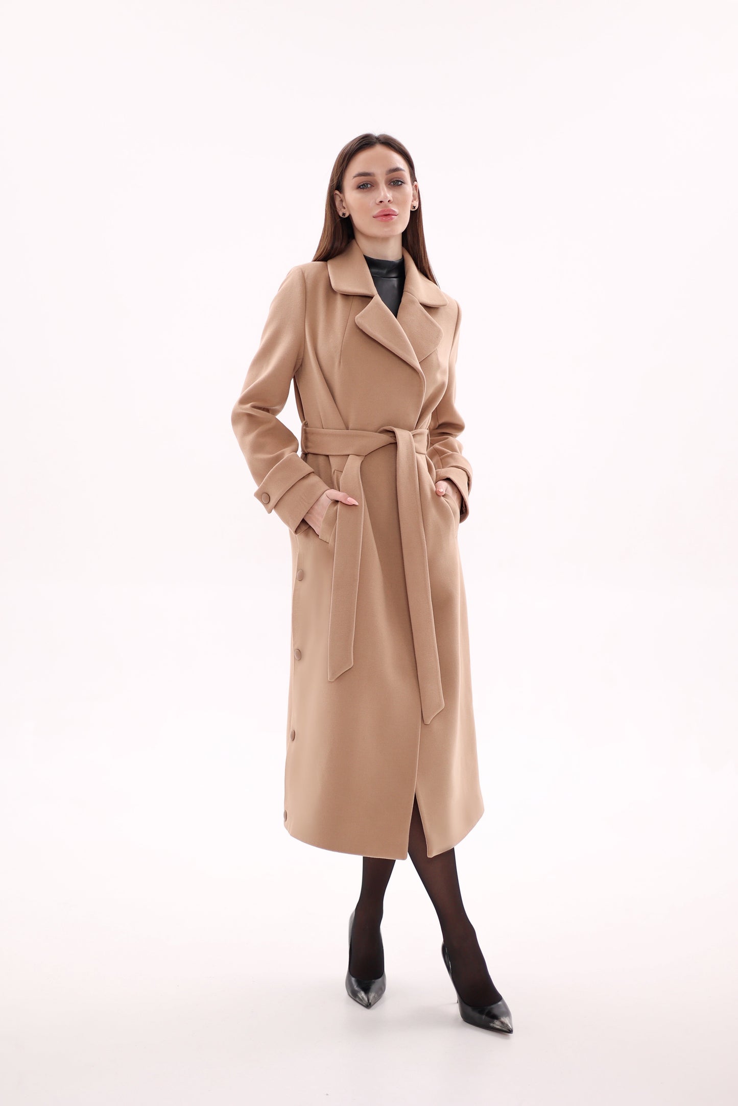 Camille Cashmere Blend Coat Camel Coat