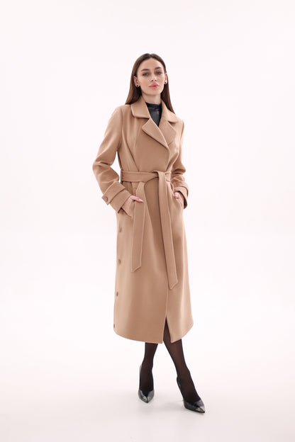 Camille Cashmere Blend Coat Camel Coat